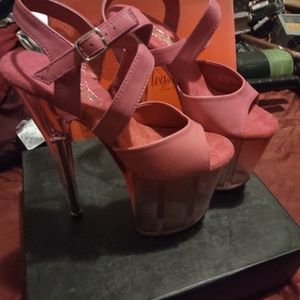 Pleaser size 7us Flamingo  platform heels